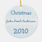 Die 1. Weihnachtsdekoration des Babys Keramik Ornament (Hinten)