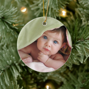 Die 1. Weihnachtsdekoration des Babys Keramikornament