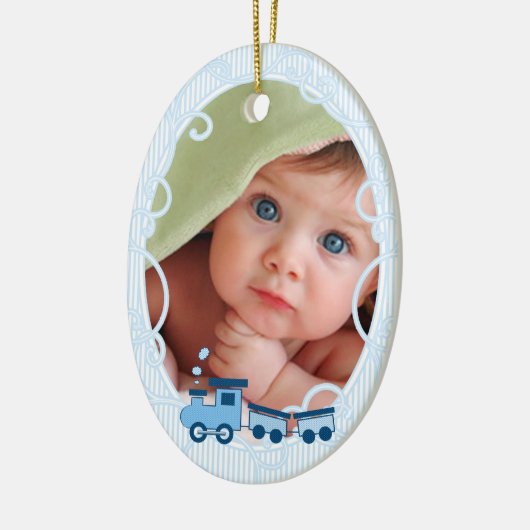 Die 1. Weihnachtsdekoration des Babys Keramikornament (Links)