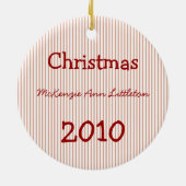 Die 1. Weihnachtsdekoration des Babys Keramikornament (Hinten)