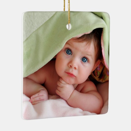 Die 1. Weihnachtsdekoration des Babys Keramikornament (Rechts)