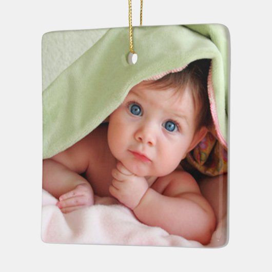 Die 1. Weihnachtsdekoration des Babys Keramikornament (Links)