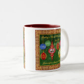 Die 1. Weihnachtsjubiläum-Tasse Zweifarbige Tasse (VorderseiteRechts)