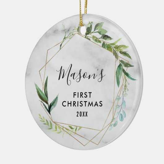 Die 1. Weihnachtszeit des modernen Babys | Baby Bo Keramik Ornament (Links)