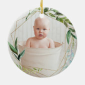 Die 1. Weihnachtszeit des modernen Babys | Baby Bo Keramik Ornament (Hinten)