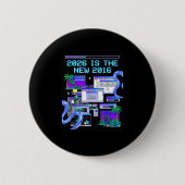 Die 2016 Vaporwave Pixel Computer Ästhetik Button (Vorderseite)