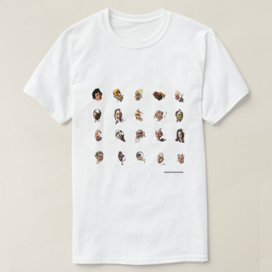 die 20 Gesichter der caravaggios T-Shirt (Design vorne)