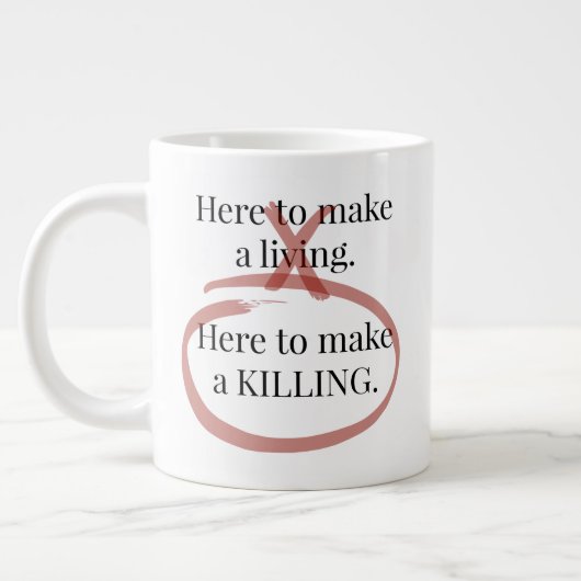 Die 20ox-Kaffee-Tasse kann individuell gestaltet w Jumbo-Tasse (Links)