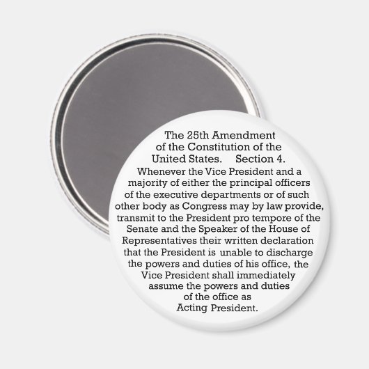 Die 25. Änderung Magnet (Vorderseite/Rückseite)