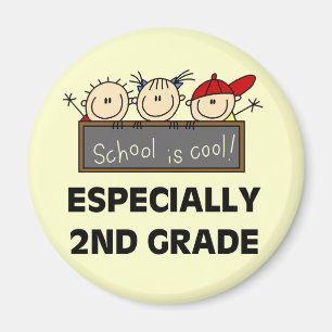 Die 2. Grade School ist Coole Tshirts und Geschenk Magnet