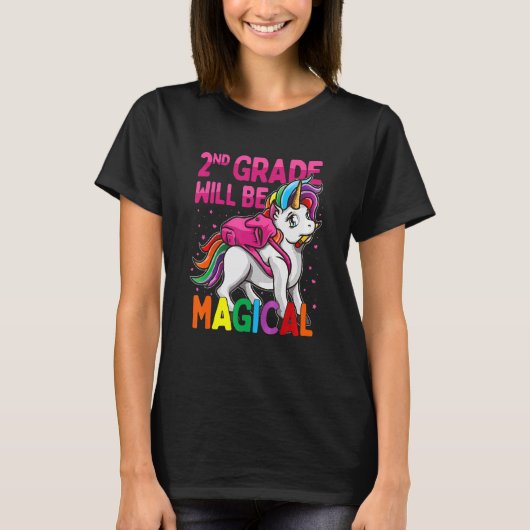 Die 2. Klasse wird ein magisches Einhorn sein, süß T-Shirt (Vorderseite)