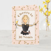 Die 30. Geburtstagskarte für sie. Karte (Gelbe Blume)