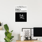 Die 30. Zeitung zum 30. Geburtstag Poster (Heimbüro)