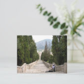 Die 365 Stufen von Calvario in Pollenca Mallorca Postkarte (Stehend Vorderseite)