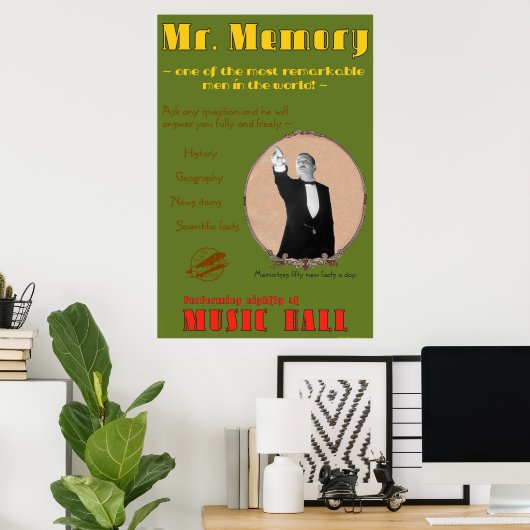 Die 39 Schritte: Mr. Memory Advertising Poster (Heimbüro)