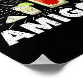 Die 3 Amigos Salt Tequila Limon mexikanisch Poster (Ecke)