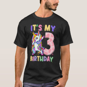 Die 3-Geburtstage-Einhorn-Outfits für Kleinkinderm T-Shirt