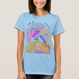 "Die 3 Gesichter von ME" in Magenta Blue Gold T-Shirt