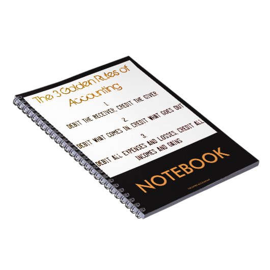 "Die 3 goldenen Regeln der Buchhaltung " Notizblock (Rechte Seite)