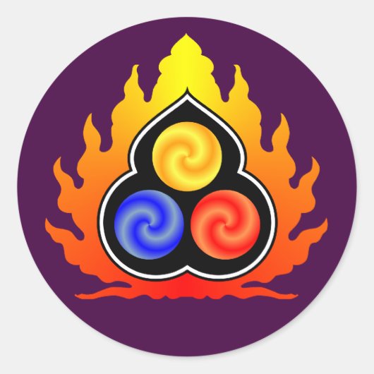 Die 3 Juwelen - Taoismus / Tao Te Ching / Lao Tzu Runder Aufkleber (Vorderseite)