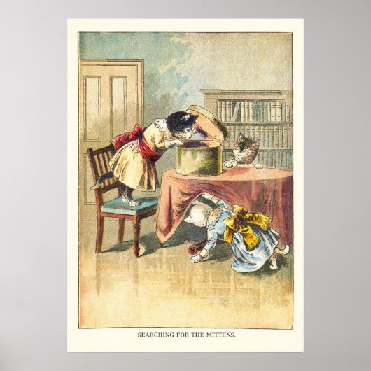 Die 3 kleinen Kätzchen suchen nach den Mitten Poster (Vorne)