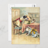 Die 3 kleinen Kätzchen suchen nach den Mitten Postkarte (Vorne/Hinten)