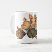 Die 3 kleinen Schweine, die Tasse träumen (Vorderseite Links)