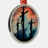 Die 3 Kreuz-Jesus-Weihnachtsbaum-Verzierung Ornament Aus Metall (Rechts)