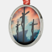 Die 3 Kreuz-Jesus-Weihnachtsbaum-Verzierung Ornament Aus Metall (Links)