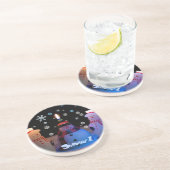 Die 3 Schneemänner liegen. Untersetzer (Seite)