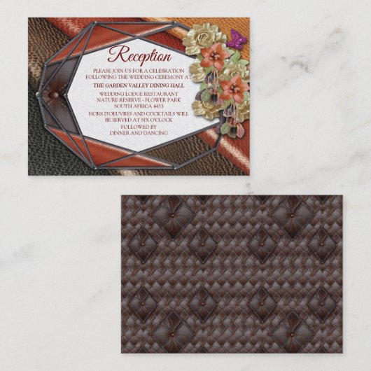 Die 3D Leder Academia Deco & Cards Begleitkarte (Vorne/Hinten)