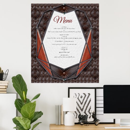 Die 3D Leder Academia Deco & Cards Poster (Heimbüro)