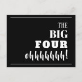 Die 40. Geburtstags-Party Einladung der BIG Postkarte (Vorderseite)