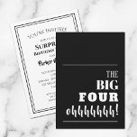 Die 40. Geburtstags-Party Einladungen der BIG<br><div class="desc">Mit einem Meilenstein 40. Geburtstag Party? Bitte senden Sie uns eine Einladung,  die Sie für Ihr Party begeistert. "Das BIG VIER HOHHHH!" - wechseln Sie in den Farbhintergrund und in das Alter - vorne und personalisieren Sie Ihre Party-Details auf der Rückseite.</div>