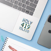 Die 419 - Heiliges Toledo Aufkleber (Laptop mit iPhone)