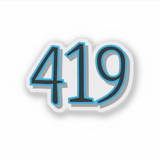 Die 419 - Toledo, Ohio Aufkleber (Vorderseite)