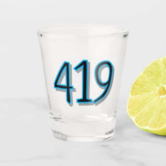 Die 419 - Toledo, Ohio Schnapsglas (Vorderseite)