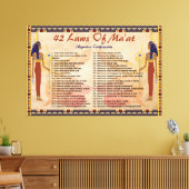 Die 42 Gesetze der Maat - Negative Confessions Lei Leinwanddruck (Insitu (Wohnzimmer))