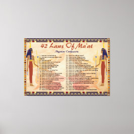 Die 42 Gesetze der Maat - Negative Confessions Lei Leinwanddruck