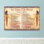 Die 42 Gesetze der Maat - Negative Confessions Lei Leinwanddruck (Insitu (Holzboden))