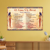 Die 42 Gesetze der Maat - positive Affirmations Le Leinwanddruck (Insitu (Wohnzimmer))