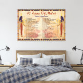 Die 42 Gesetze der Maat - positive Affirmations Le Leinwanddruck (Insitu (Schlafzimmer))