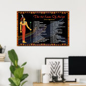 Die 42 Gesetze des Maat - Positive Affirmations Po Poster (Heimbüro)