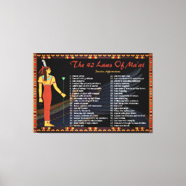 Die 42 Gesetze des Maat - positive Bekräftigungen Leinwanddruck