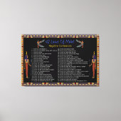 Die 42 Gesetze von Maat - Negative Geständnisse Leinwanddruck (Vorderseite)