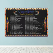 Die 42 Gesetze von Maat - Negative Geständnisse Leinwanddruck (Insitu (Holzboden))