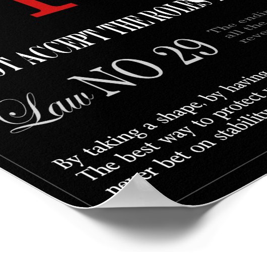 Die 48 Gesetze des Powers Poster (Ecke)