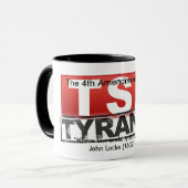 Die 4. Änderung verbietet TSA Tyrannei-Tasse Tasse (Vorderseite Links)