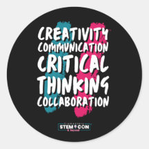 Die 4 C des STEM-Rundklebers