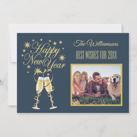 Die 4 Multi-Foto Collage Front Back Card für das n Einladung (Vorderseite)